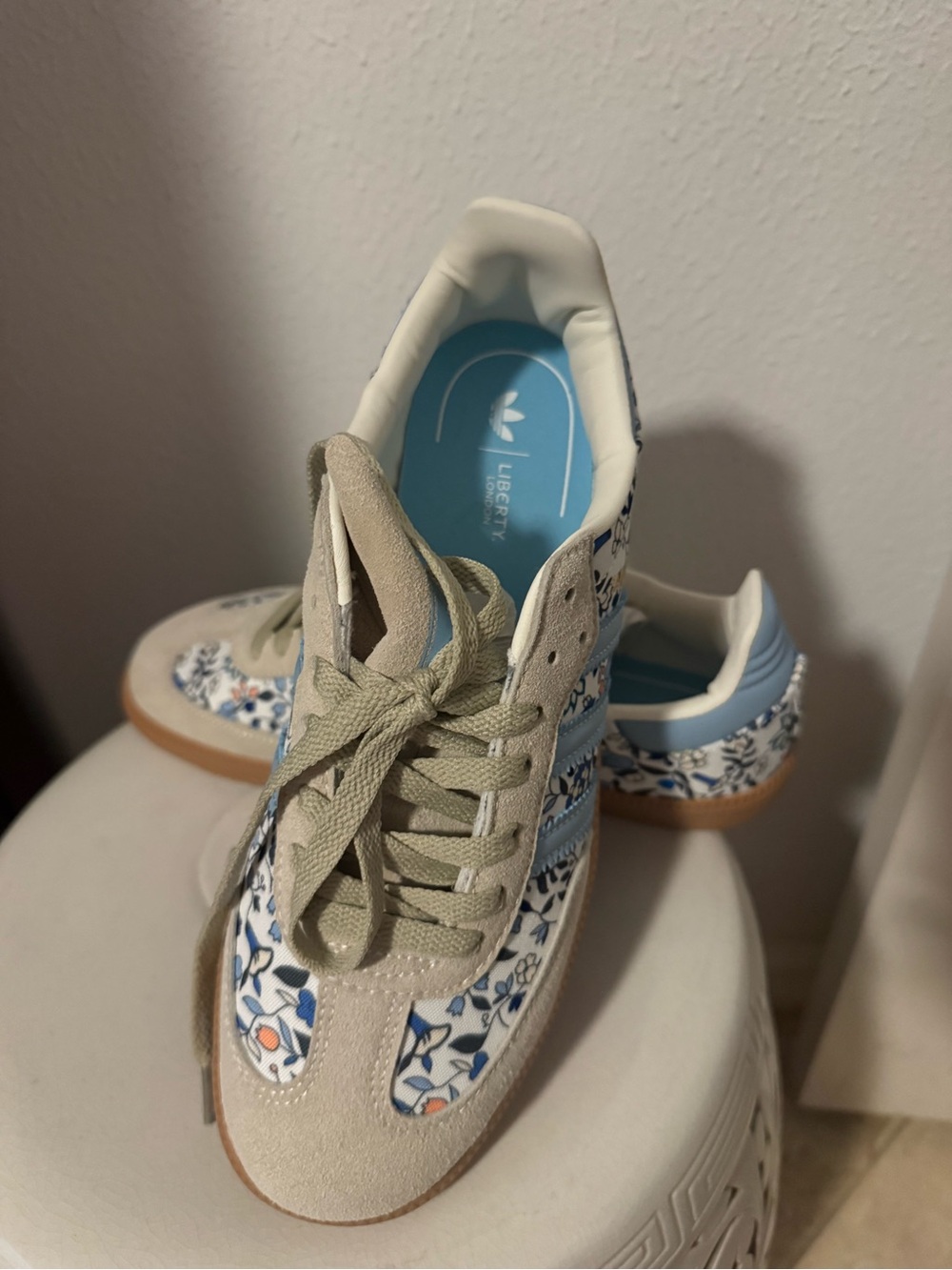 **SOLD** adidas Samba OG x Liberty London Floral Panel Suede Sneakers - Picture 3 of 5